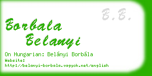 borbala belanyi business card